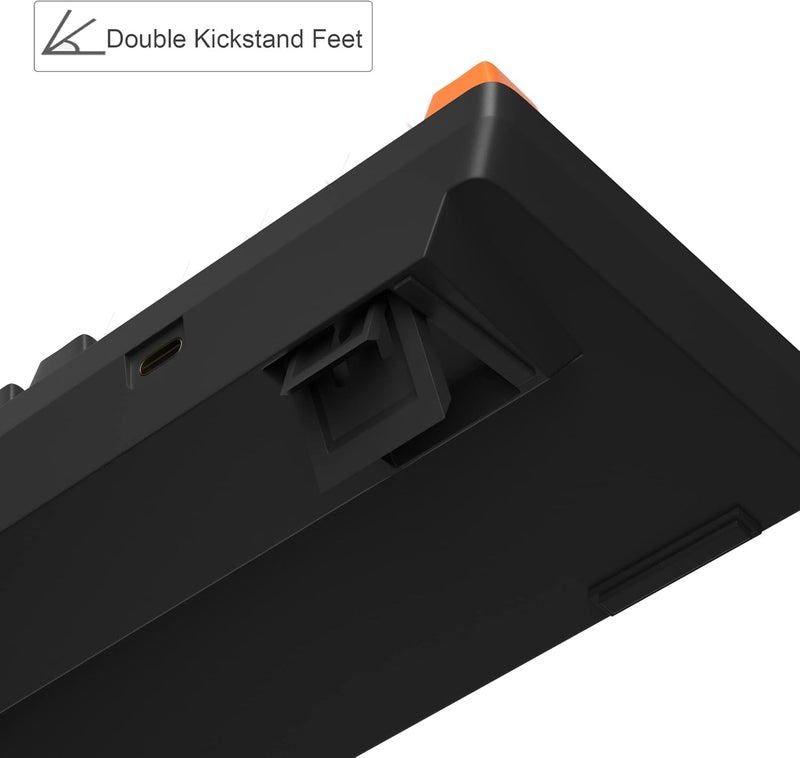 MageGee Portable 60% Mechanical Gaming Keyboard, MK-Box LED Backlit Compact 68 Keys Mini Wired Office Keyboard with Red Switch for Windows Laptop PC Mac - White/Black - Image 5